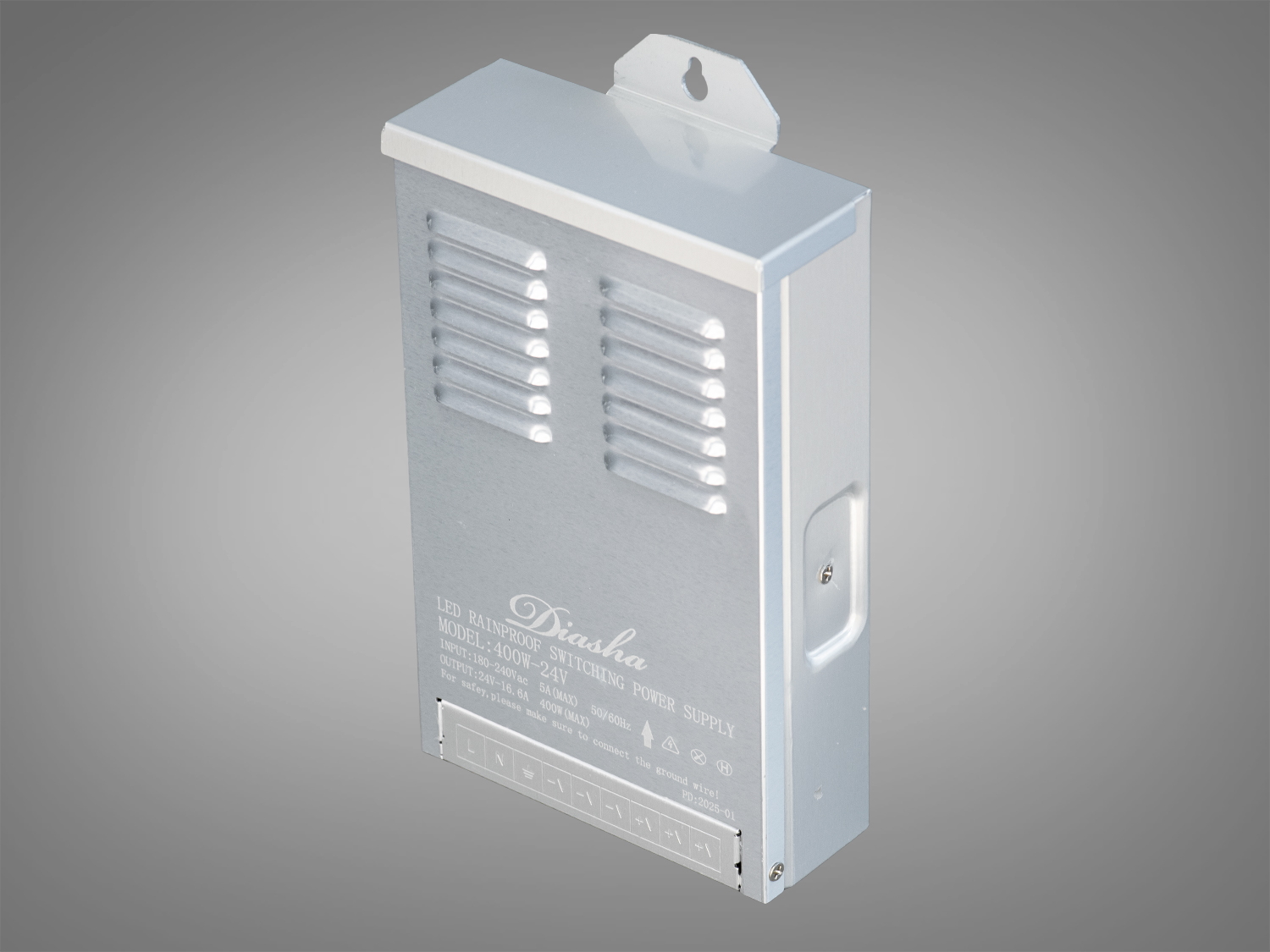 Блок живлення 24В, із захистом від дощу, 400Вт, 16.66А