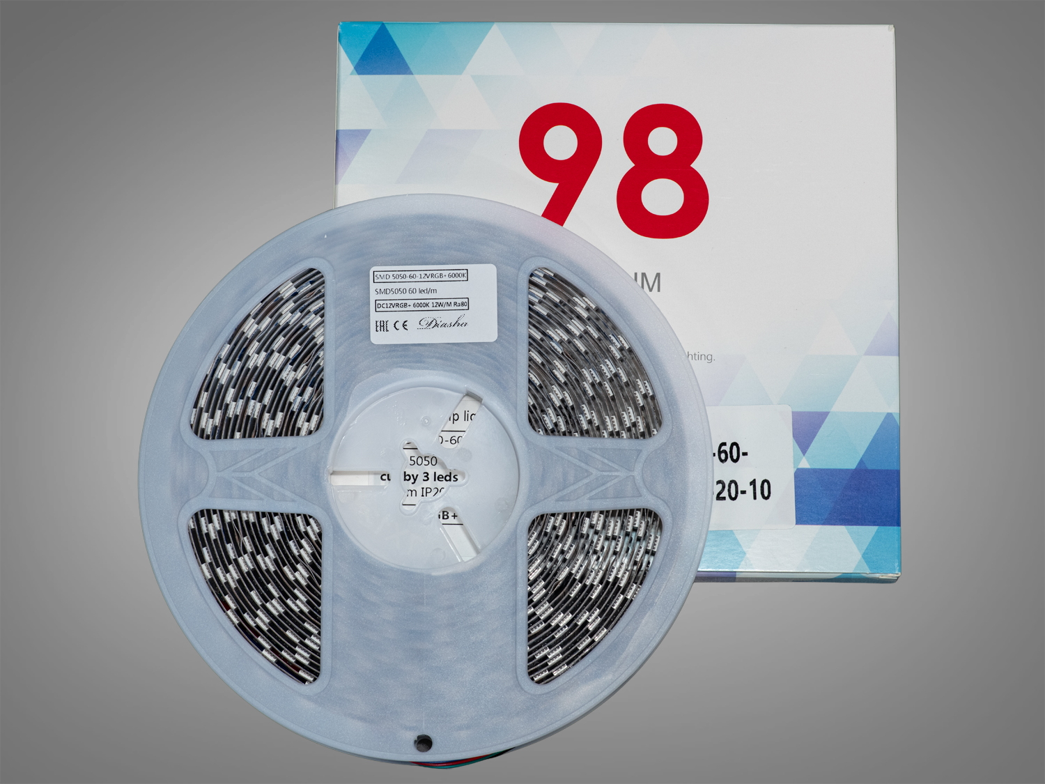 Світлодіодна стрічка 12В, 60діодів на метр, 10мм, RGB