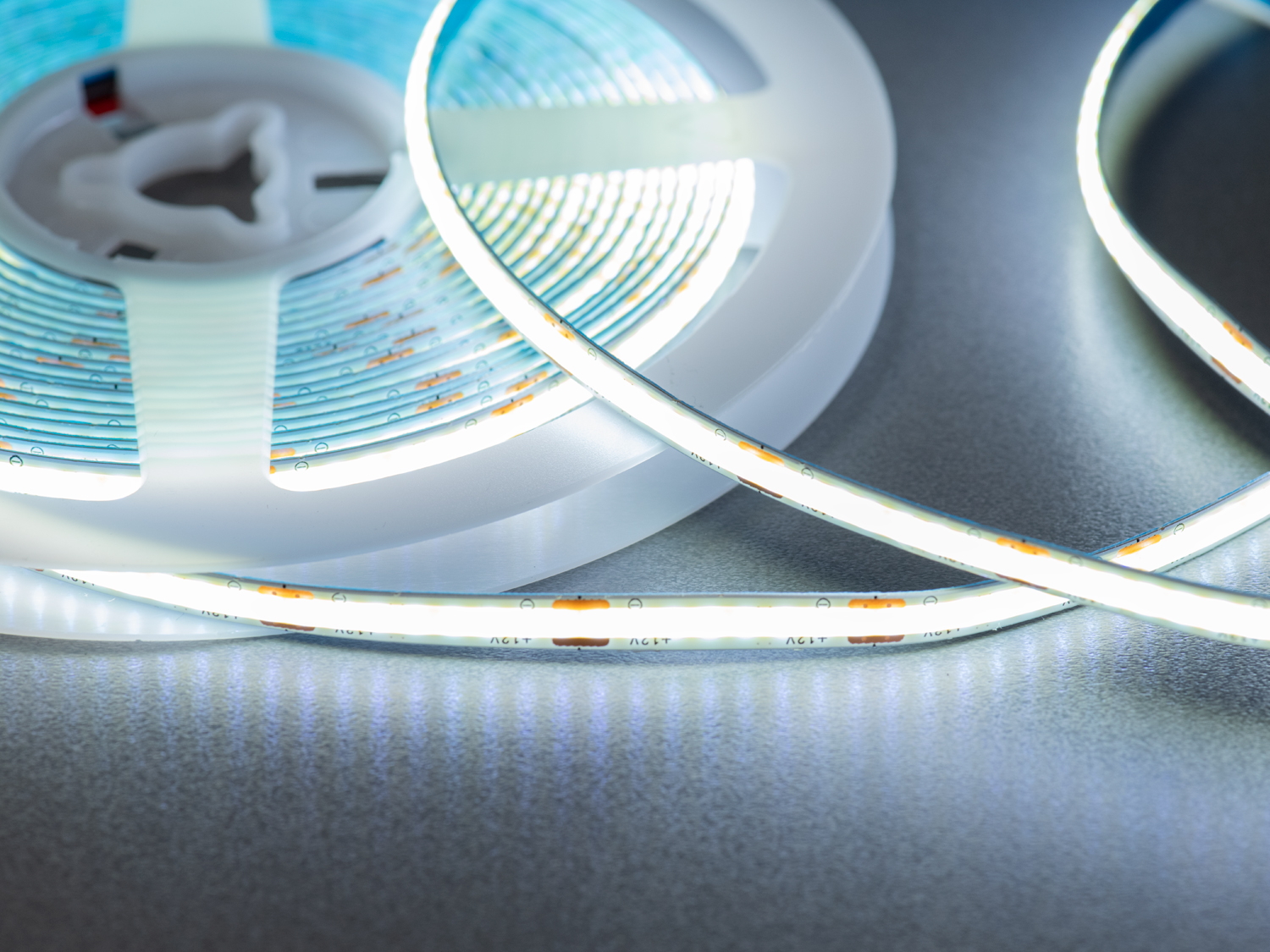 COB LED стрічка 12В, 320 діодів на метр, 5мм, холодний