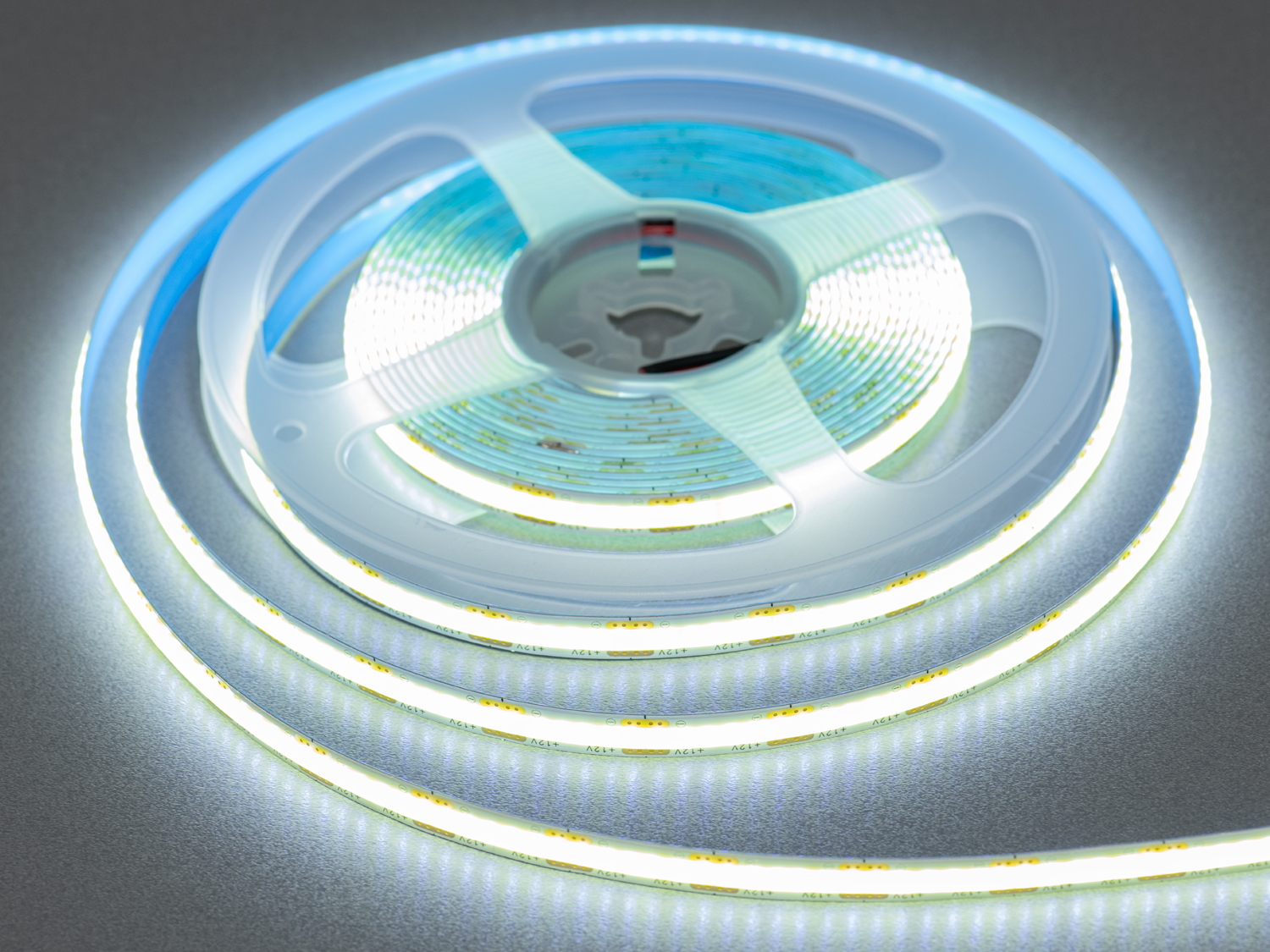 COB LED стрічка 12В, 320 діодів на метр, 8мм, холодний