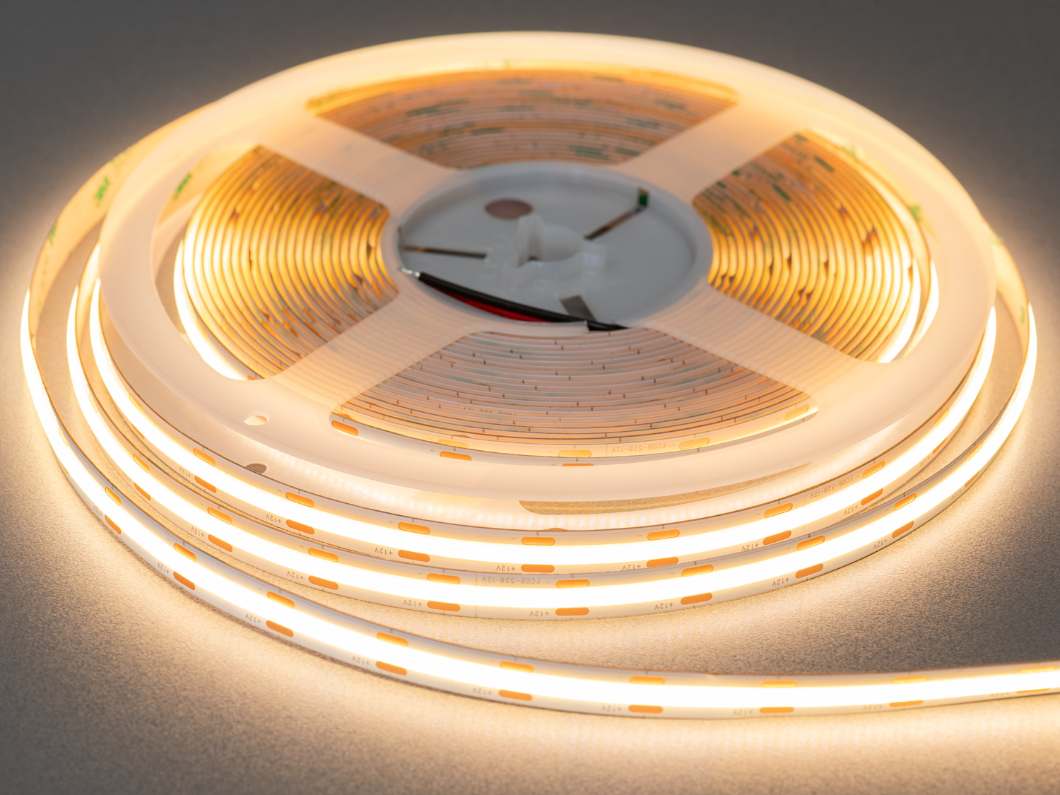 COB LED стрічка 12В, 608 діодів на метр, 10мм, теплий