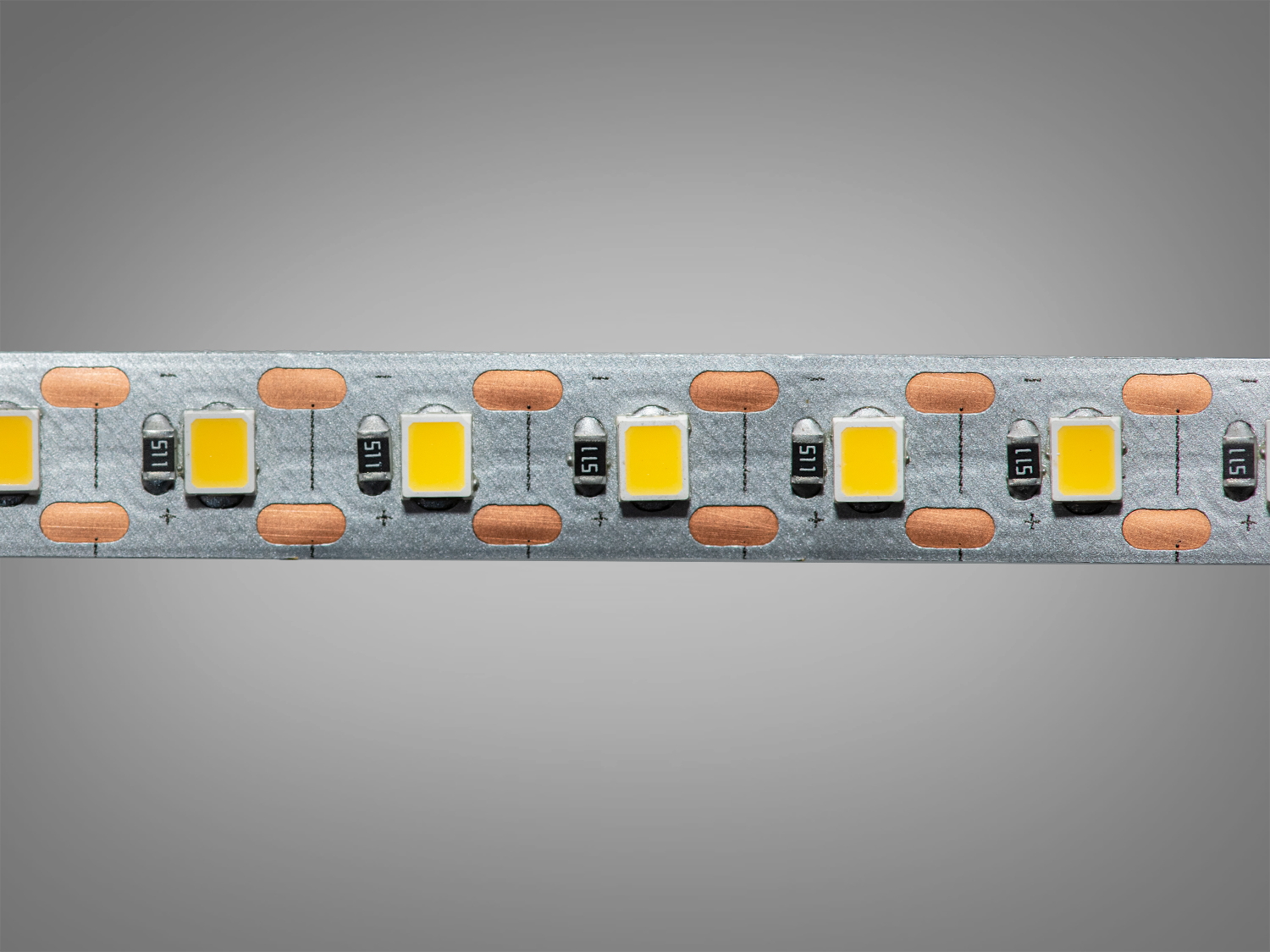 LED стрічка 12В, 120 діодів на метр, 8мм, теплий