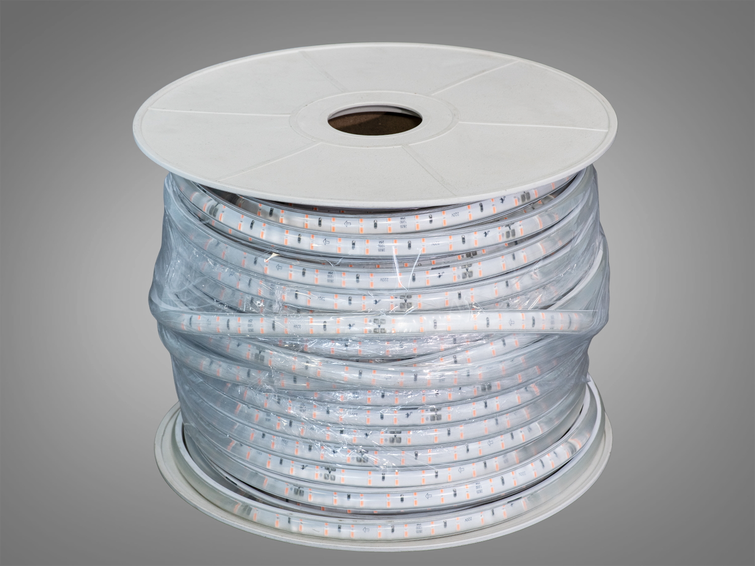 LED стрічка 220в, 120 шт/м, герметична, 10мм, рожевий