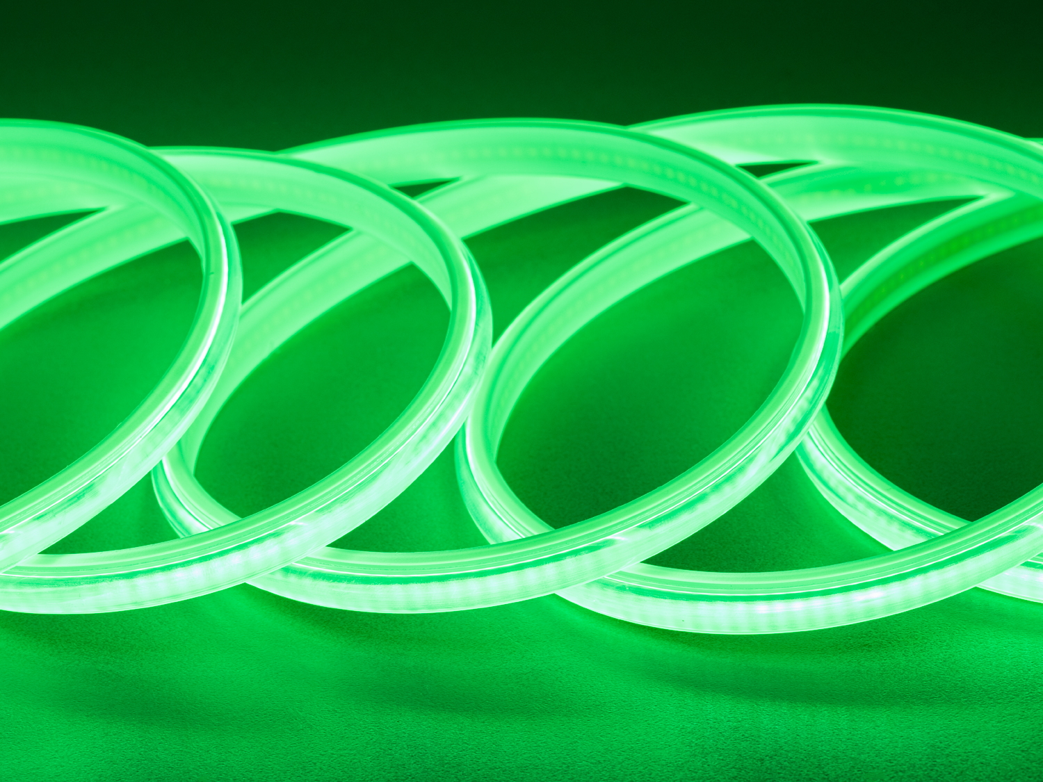СОВ LED стрічка 220в, 288 шт/м, герметична, 10мм, зелений