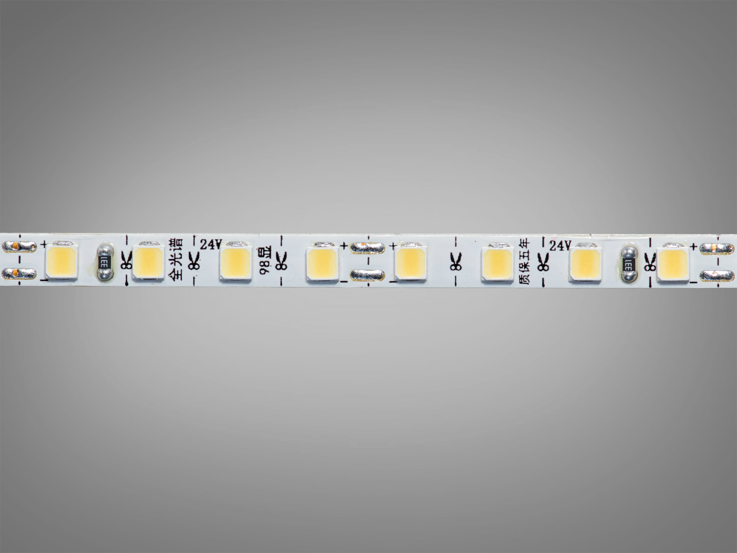 LED стрічка 24В, 120 діодів на метр, 5мм, холодний