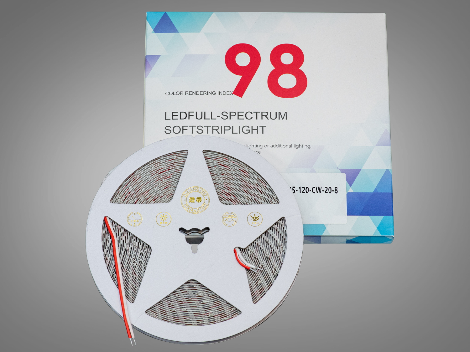 LED лента 24В, 120 диодов на метр, 8мм, холодный