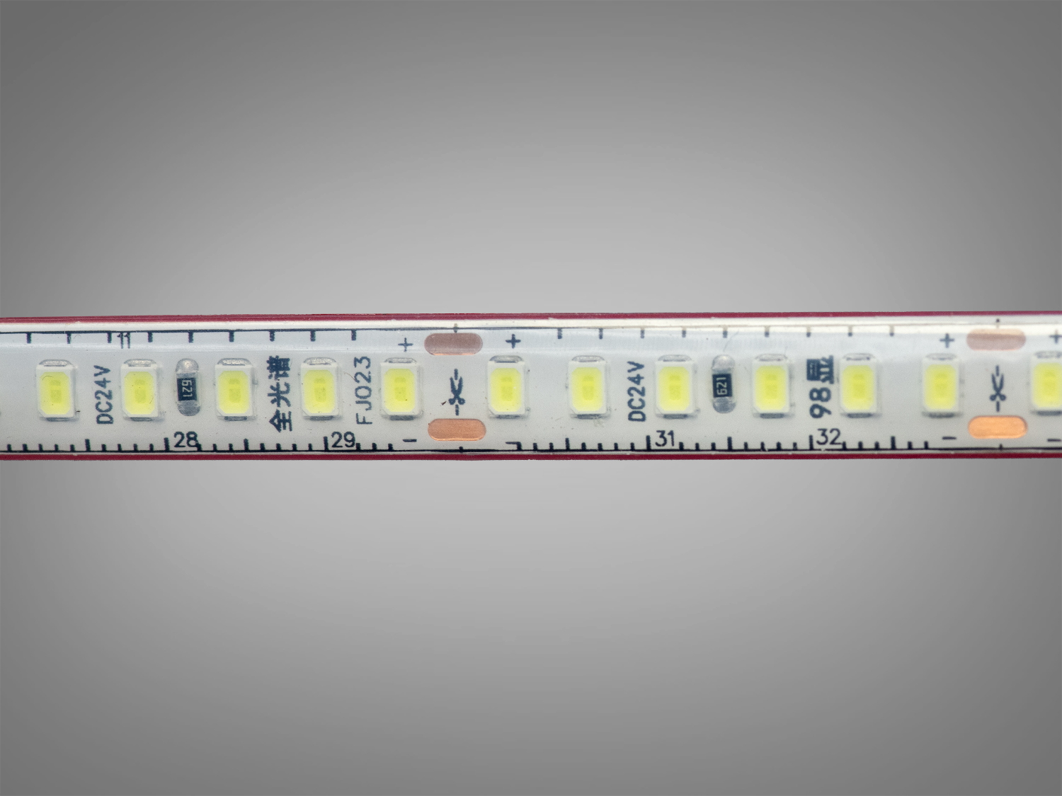 LED стрічка 24в, 180 шт/м, герметична, 8мм, холодний