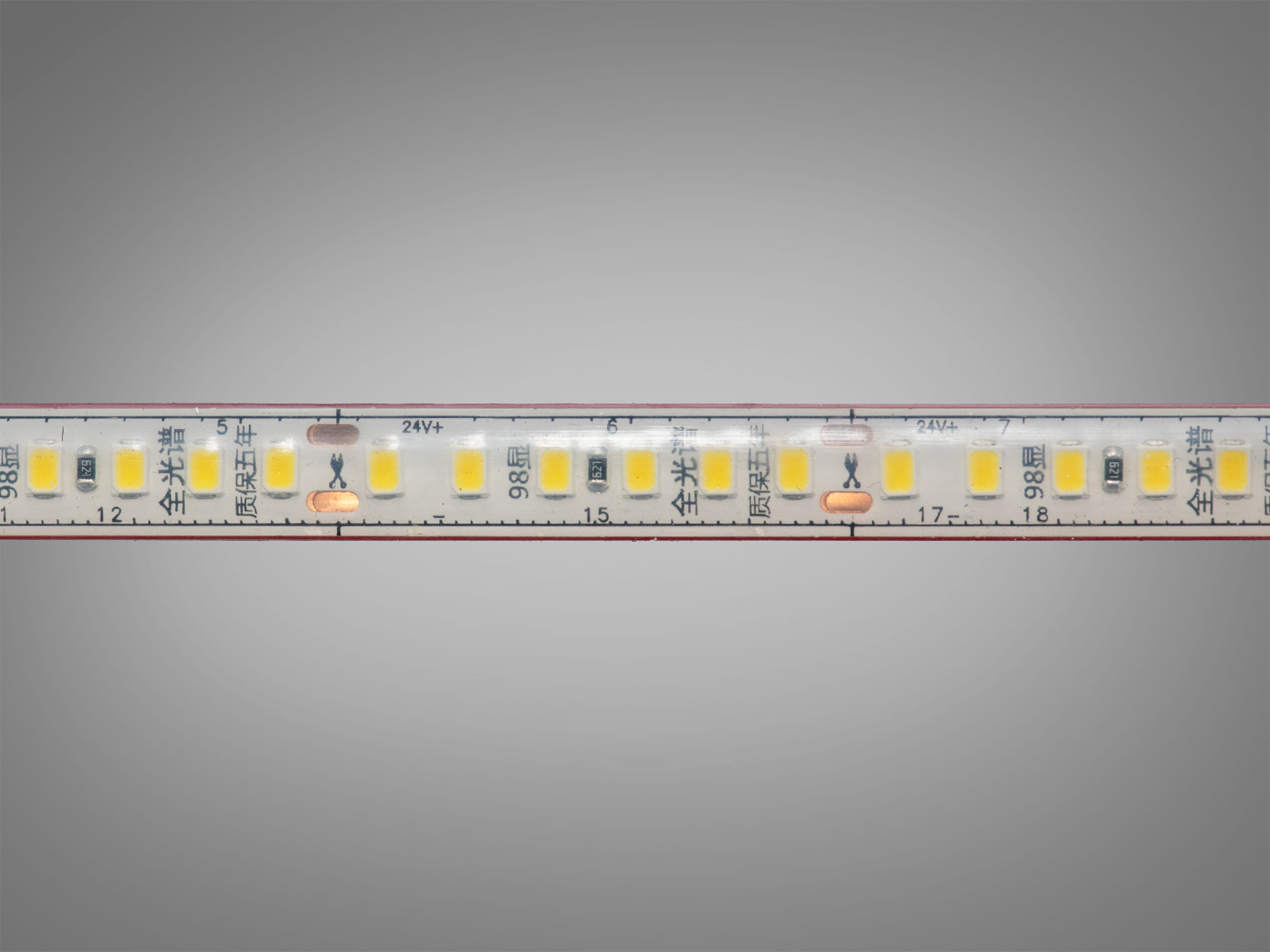 LED стрічка 24В, 180 шт/м, герметична, 8мм, теплий