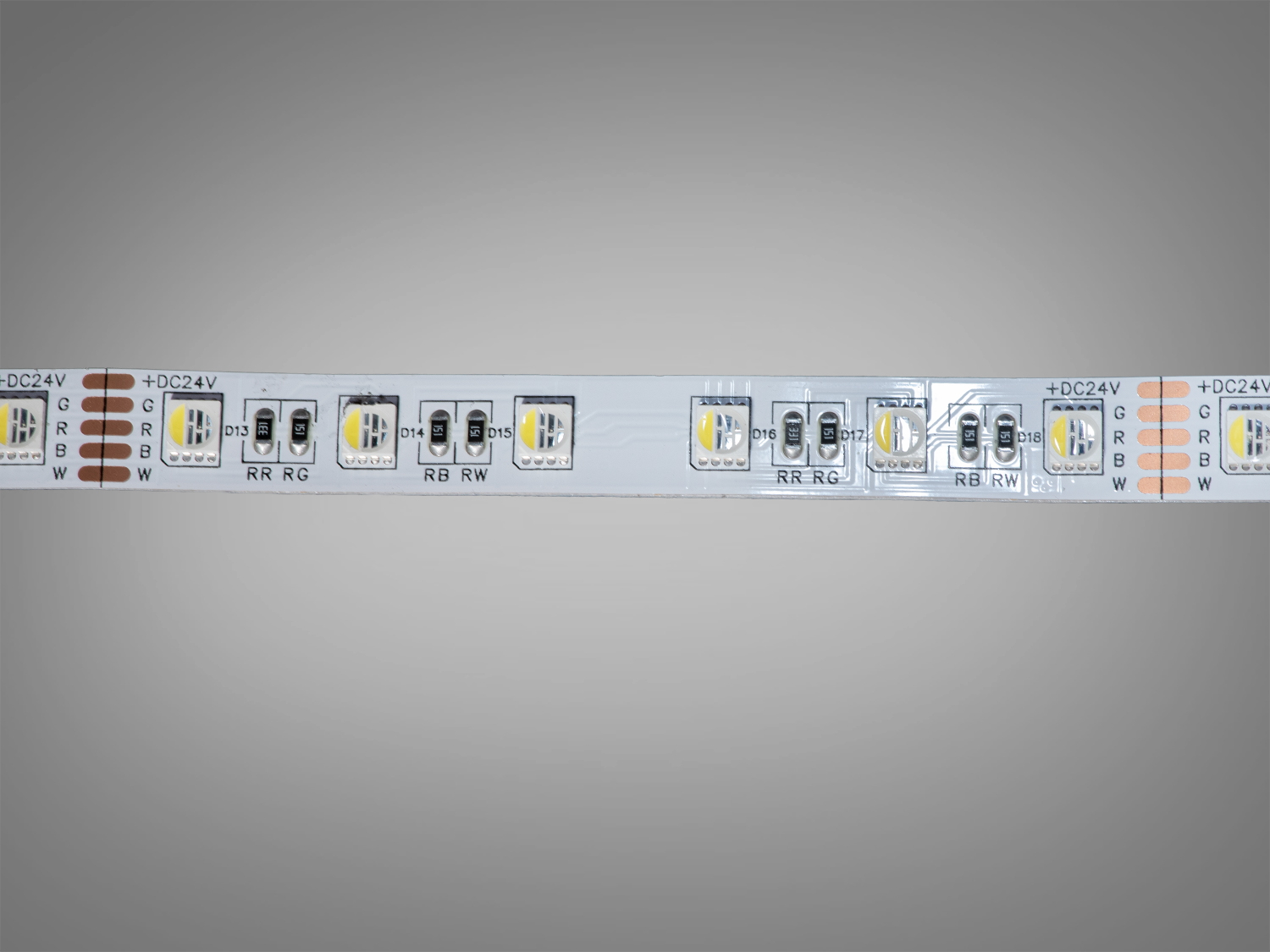 Світлодіодна стрічка 24В 60 діодів RGB+холодний білий 10мм