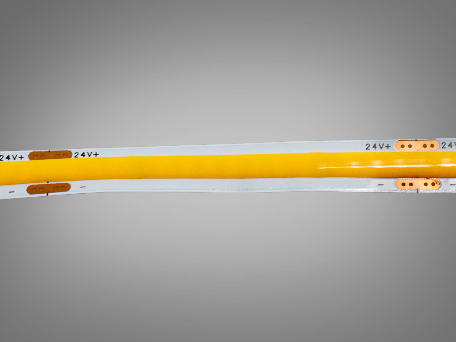 COB LED стрічка 24В, 320 діодів на метр, 8мм, жовтий