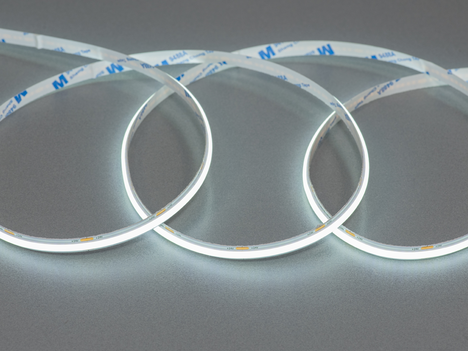 COB LED стрічка 24В, 480 діодів на метр, 8мм, холодний