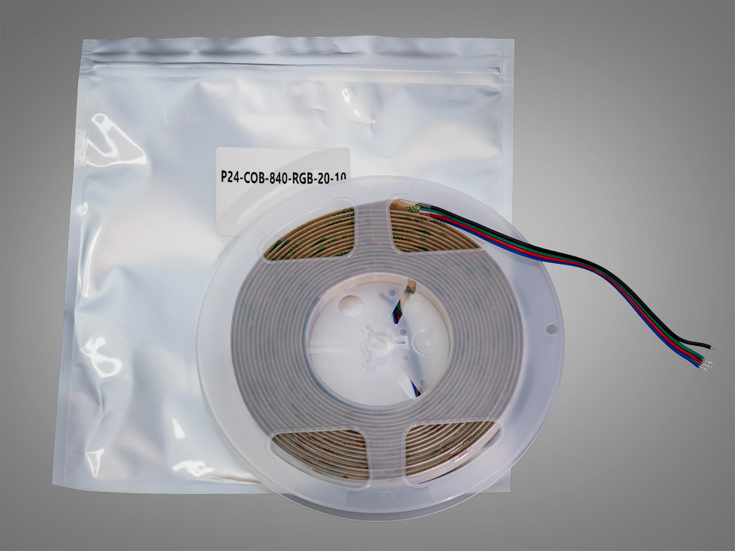 LED стрічка 24В, 840 діодів на метр, 10мм, RGB