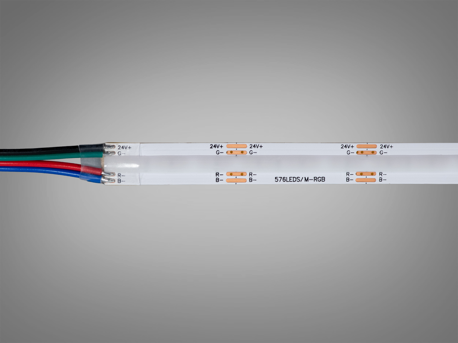 LED стрічка 24В, 840 діодів на метр, 10мм, RGB