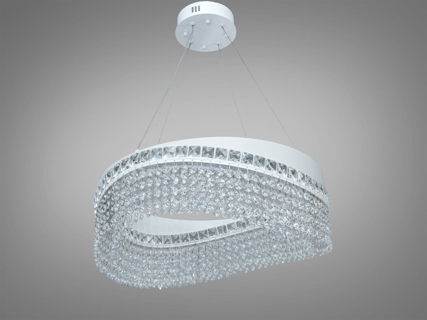 Люстра кришталева Diasha біла LED 58Вт