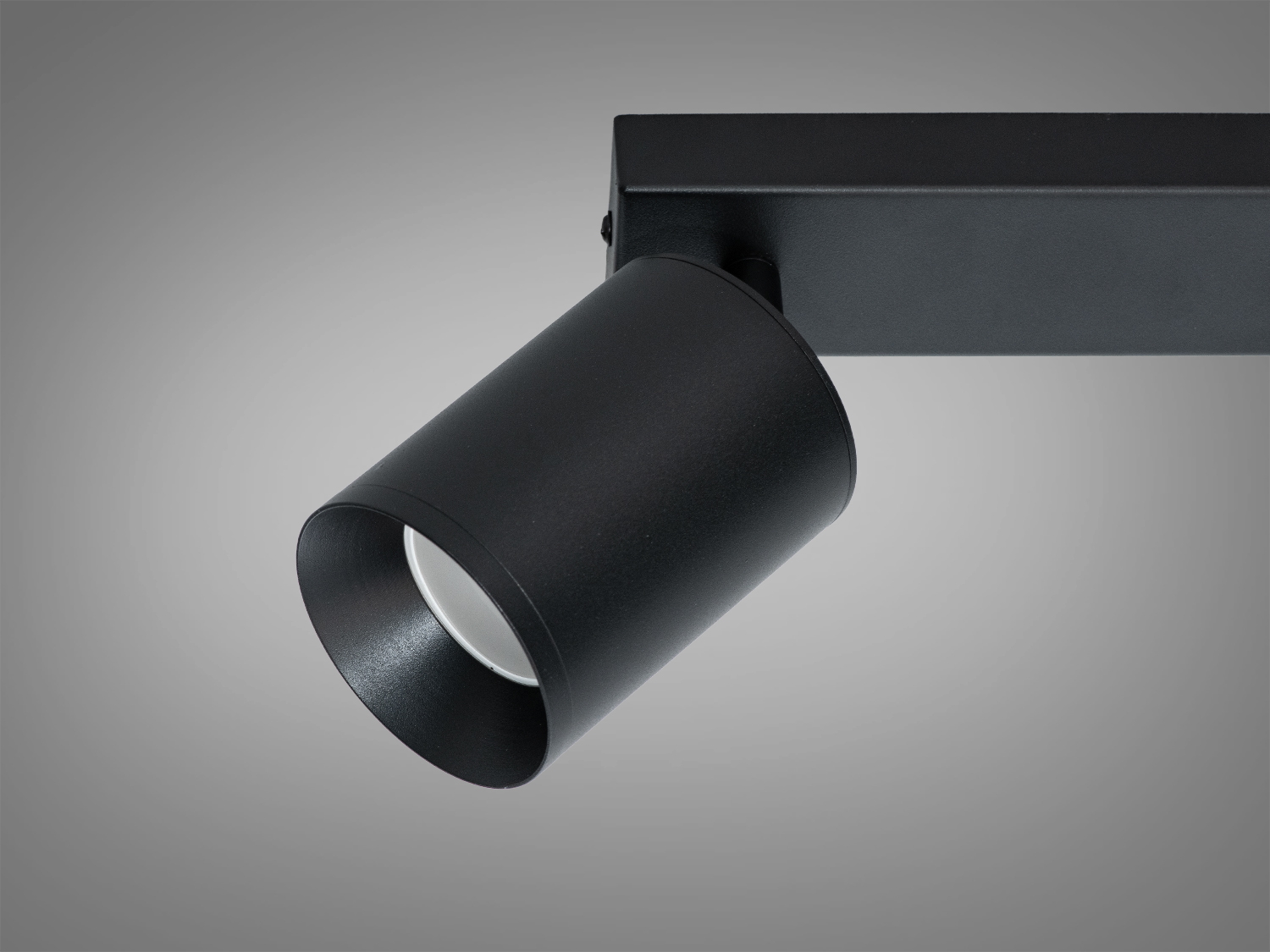 Накладний світильник тубус подвійний чорний GU10