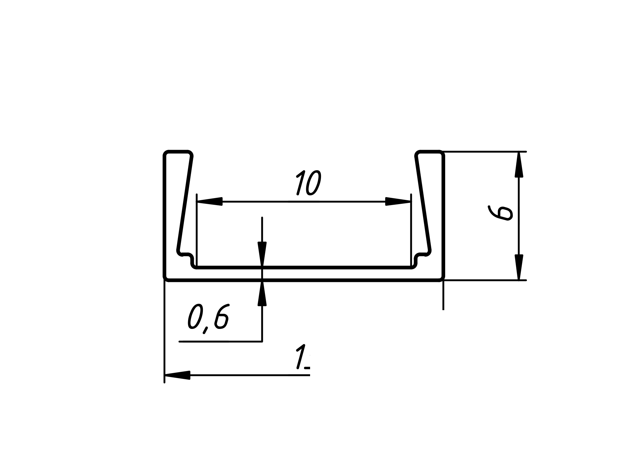 Профіль для LED стрічки, накладний