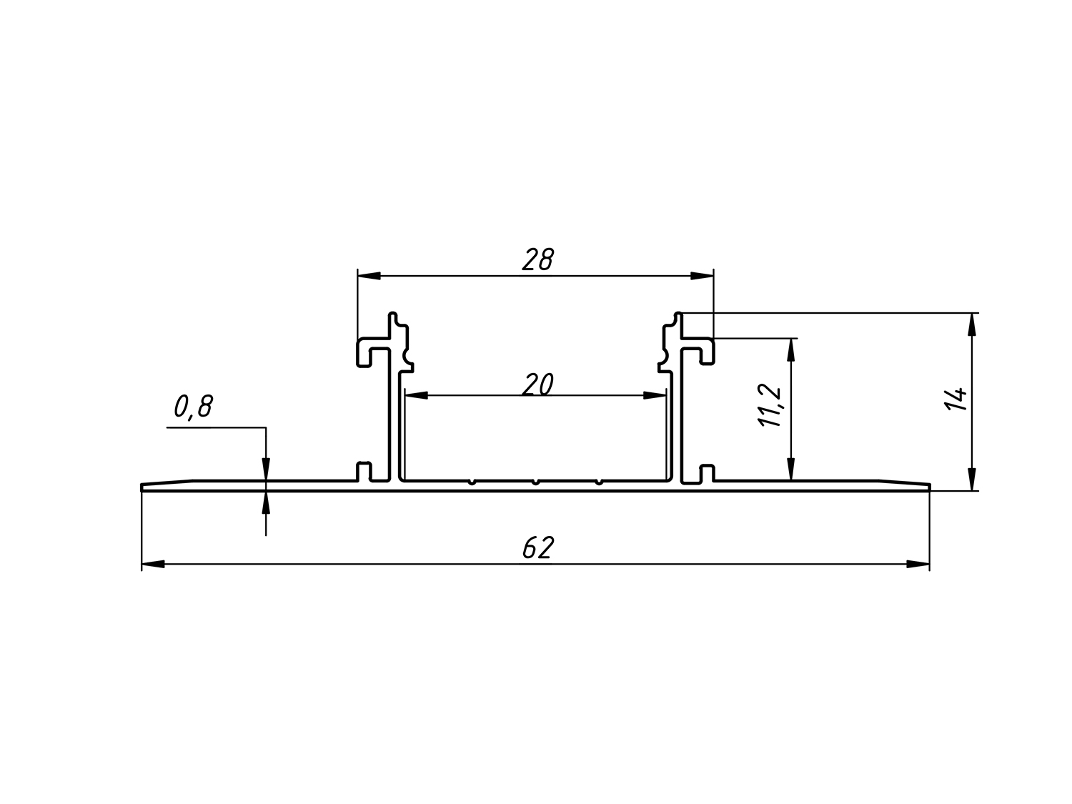 Профіль для LED стрічки, у гіпсокартон
