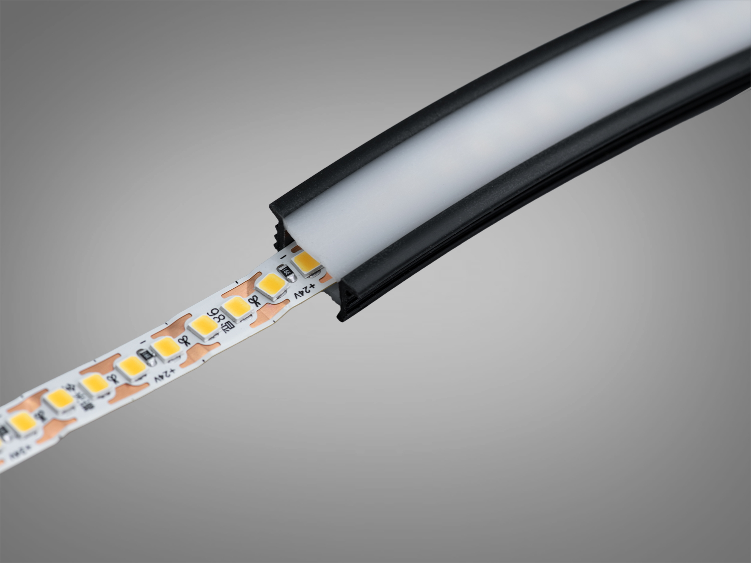 Гнучкий профіль для LED стрічки, накладний