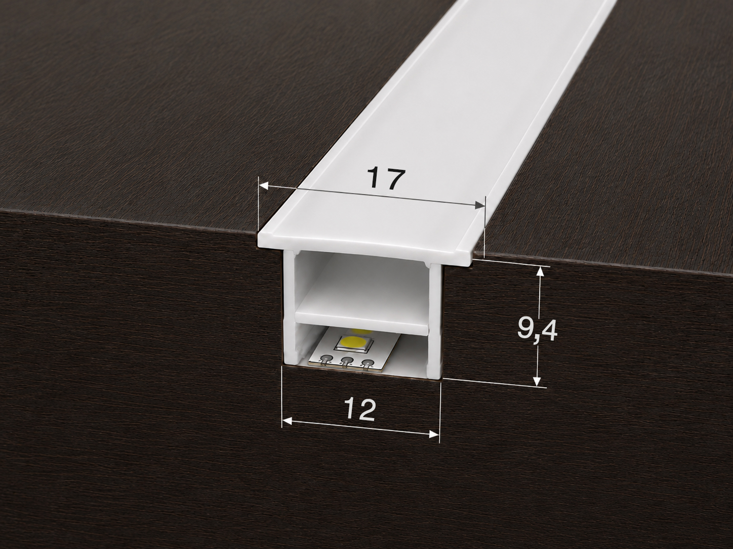 Профіль LED гнучкий Diasha білий IP67 8 мм (ціна за 1 метр)