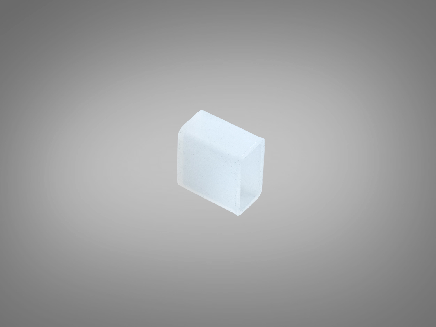 Біла силіконова заглушка Diasha для гнучкого профілю 0613. Акуратне завершення та можлива герметизація IP67 за умови правильного монтажу.