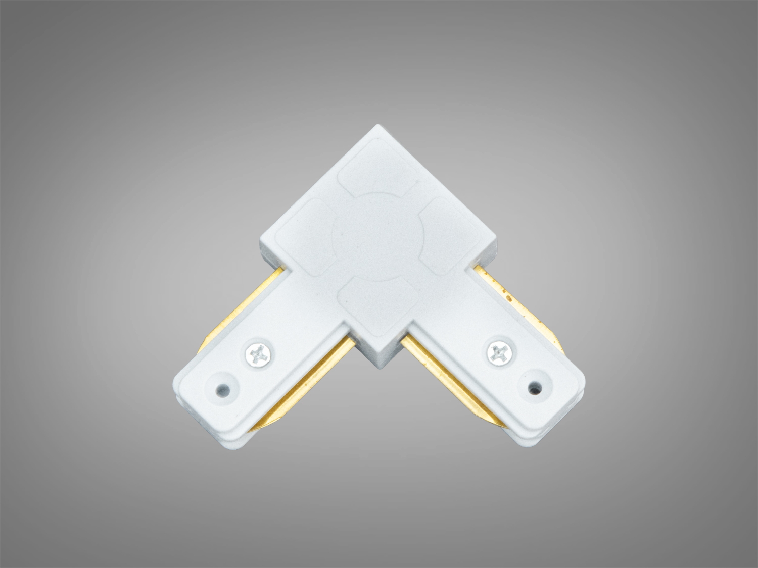 Кутовий L конектор треку 1003 білий 220В