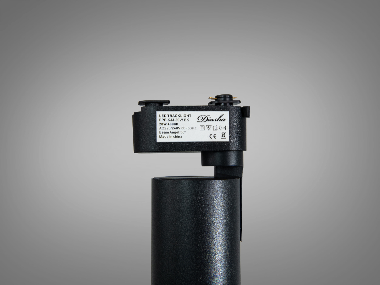 Трековий LED світильник чорний 10 Вт 4000К 220 В