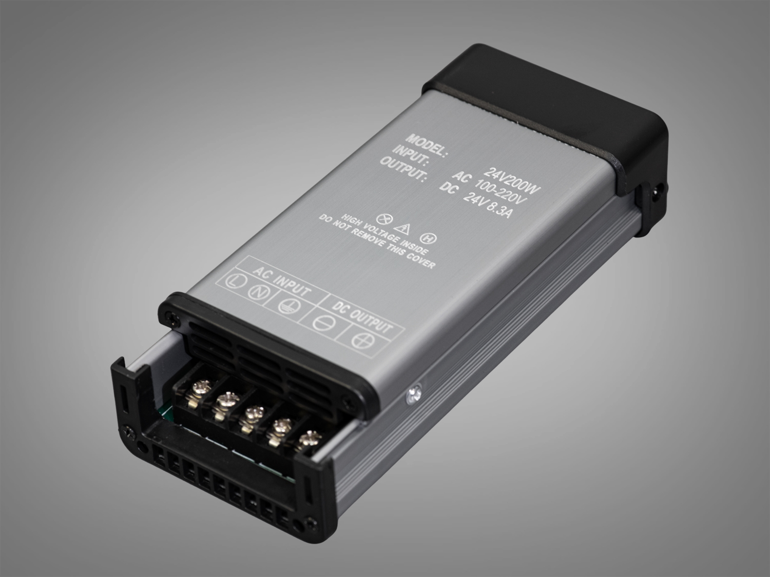 Блок живлення 24В, із захистом від дощу, 200Вт, 8.33А