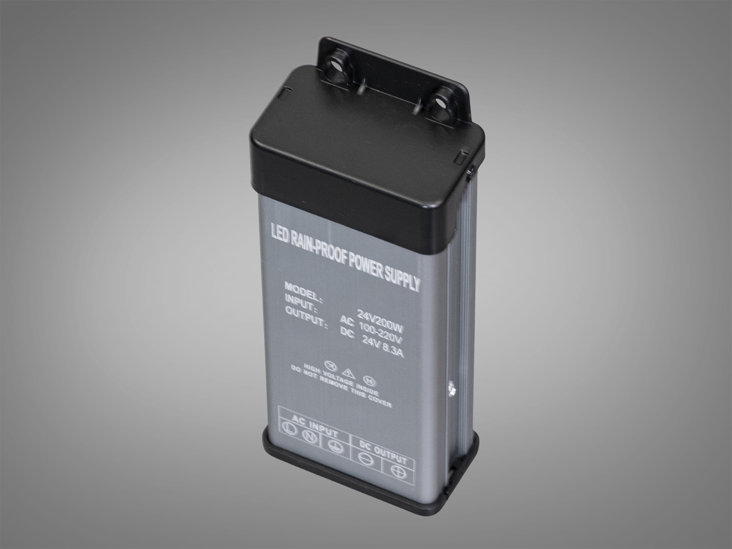 Блок живлення 24В, із захистом від дощу, 200Вт, 8.33А