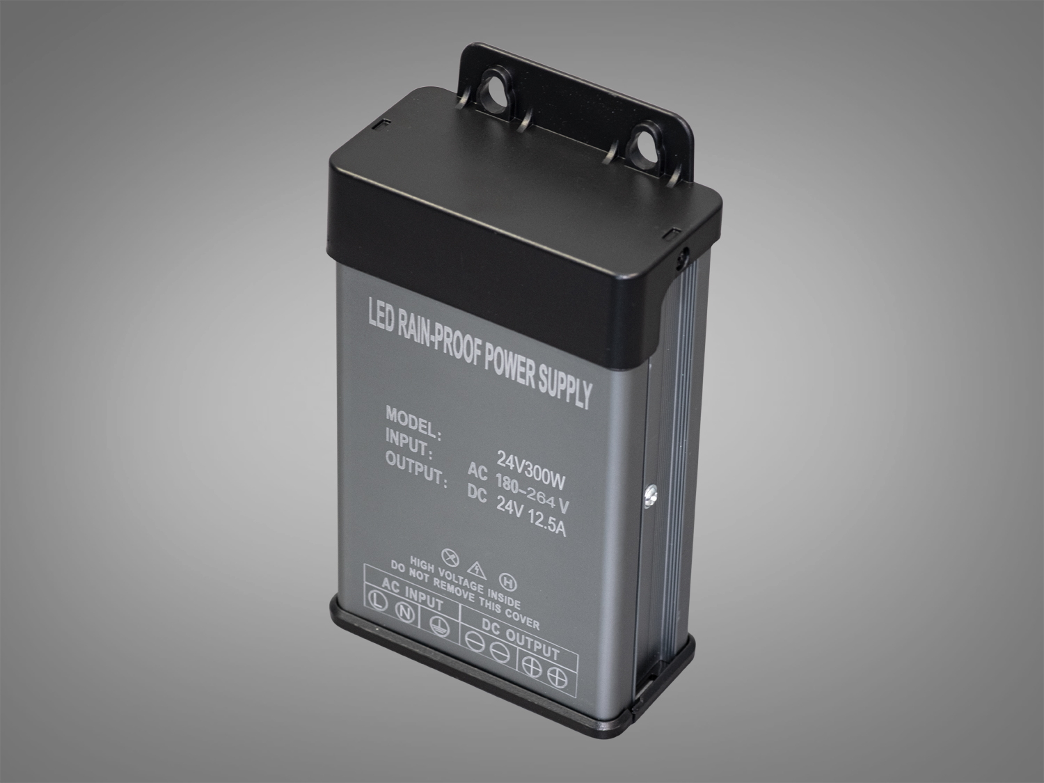Блок живлення 24В, із захистом від дощу, 300Вт, 12.5А