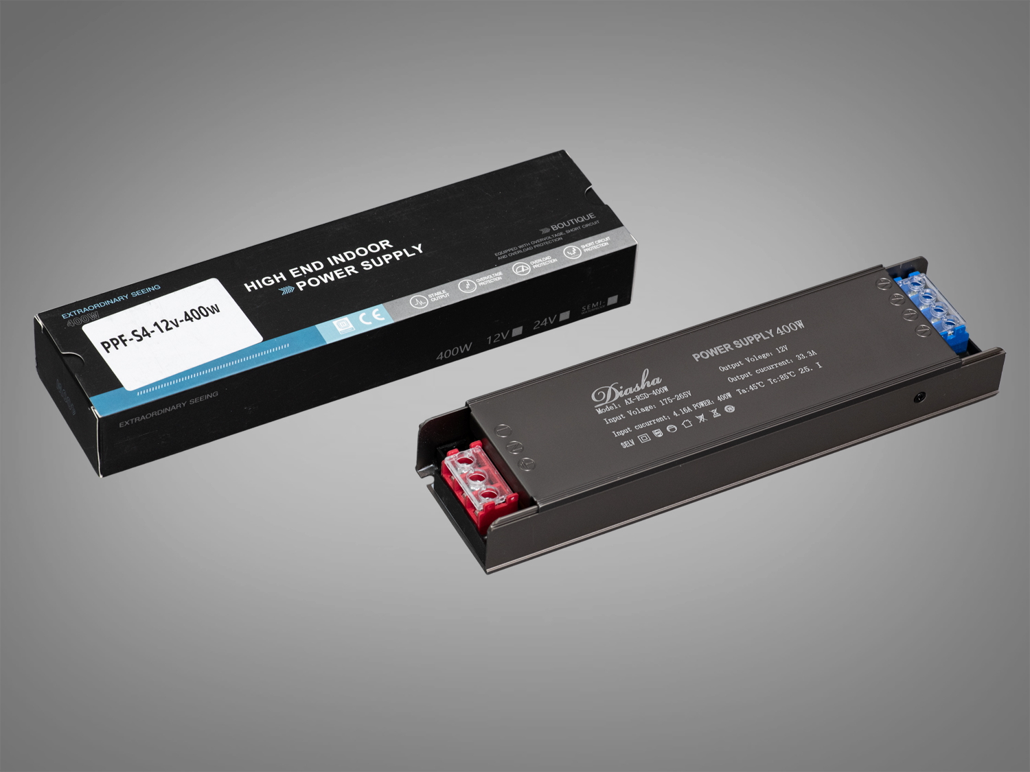 Блок живлення для LED стрічки, 12В, 400Вт, 33.33А