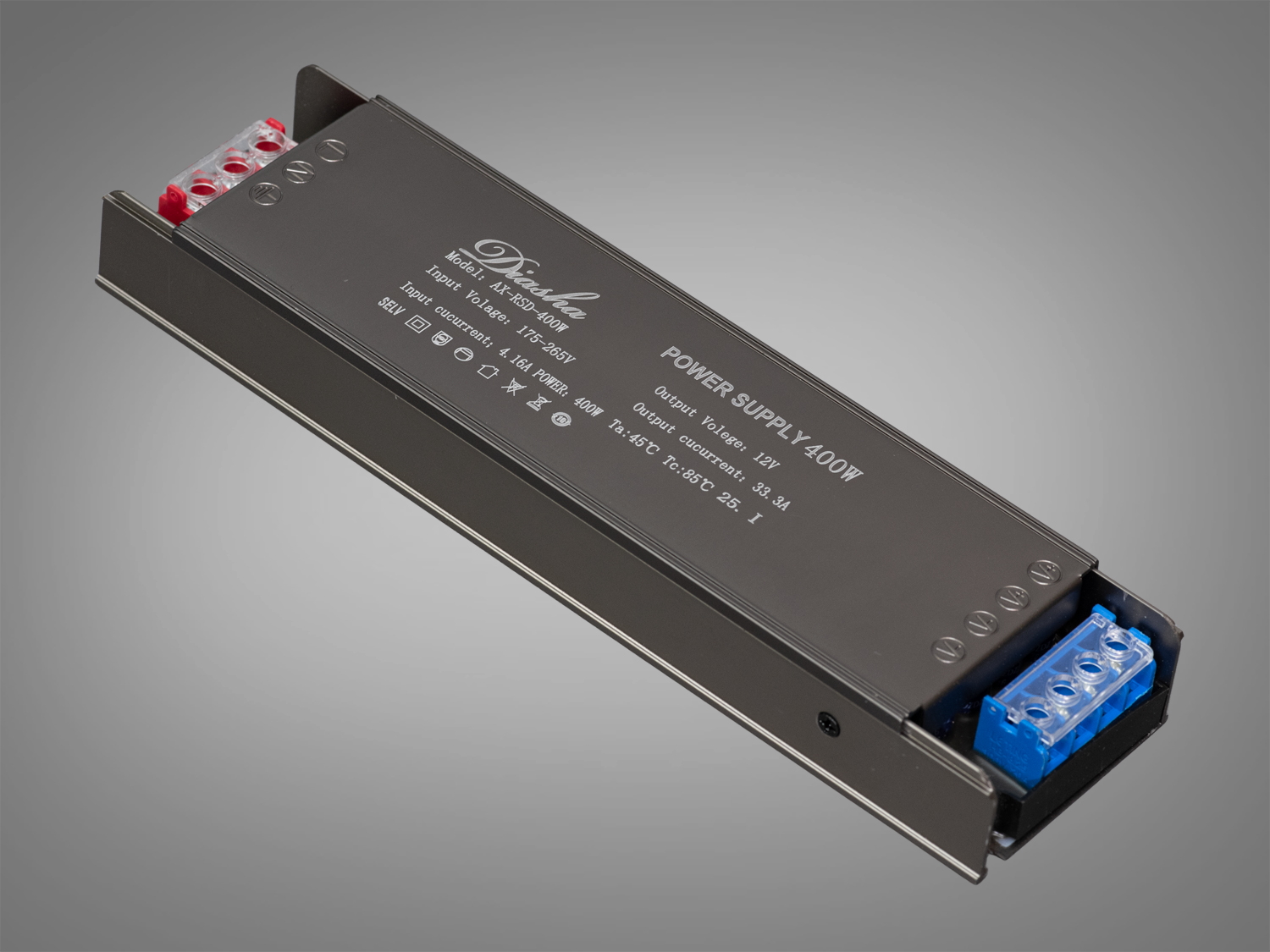 Блок живлення для LED стрічки, 12В, 400Вт, 33.33А