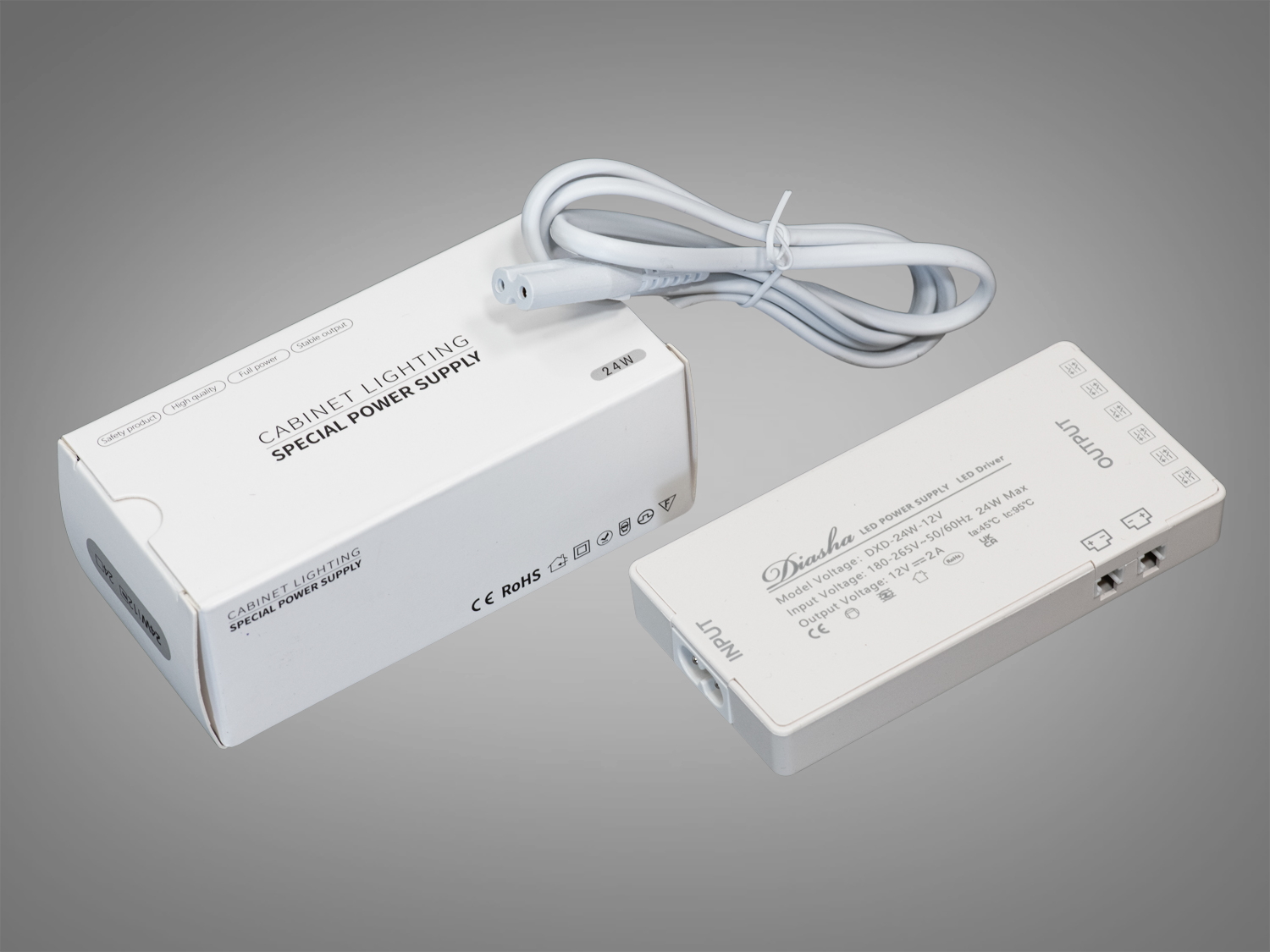 Тонкий керований блок живлення 12В, 24Вт, 2А