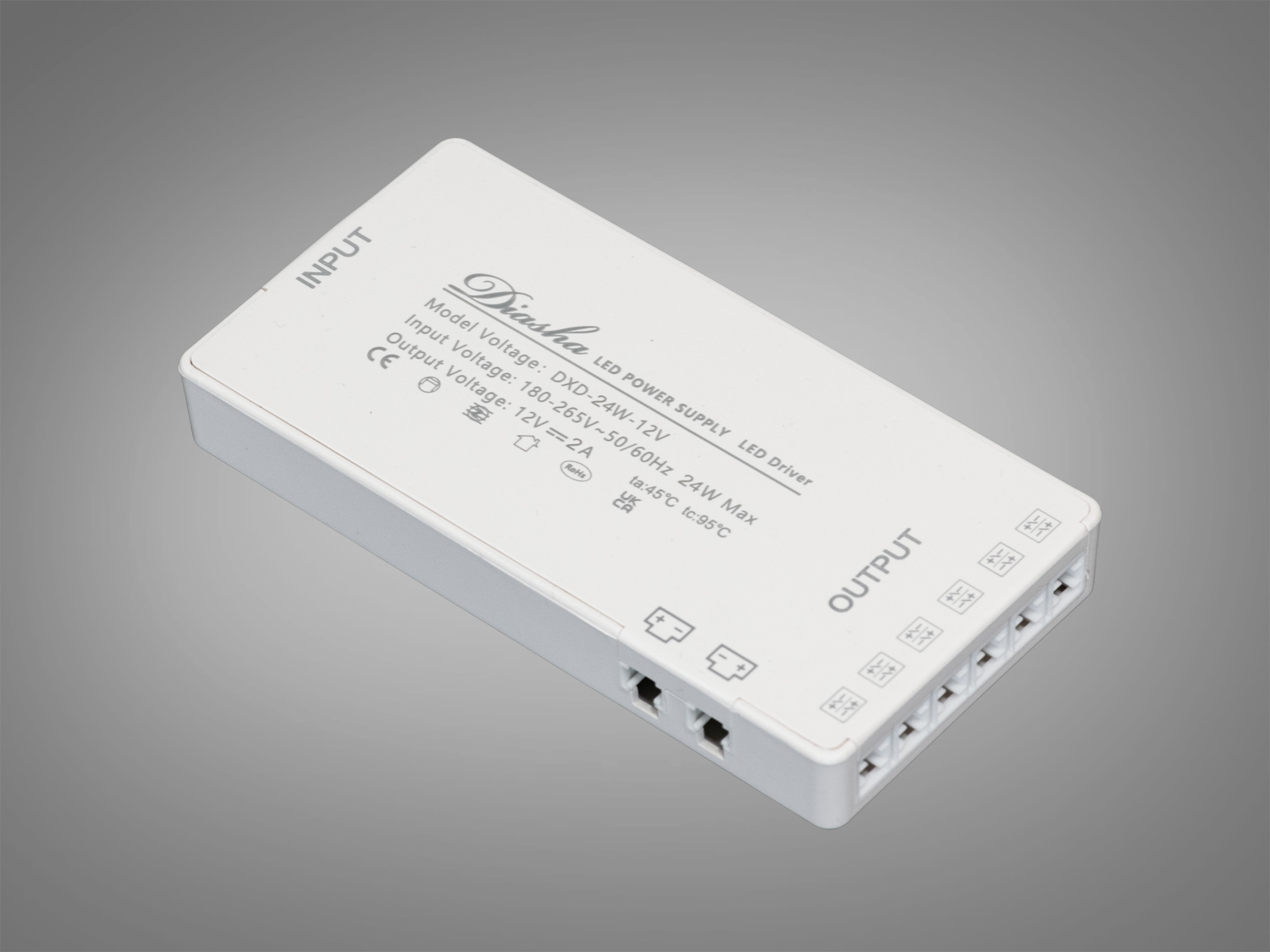 Тонкий керований блок живлення 12В, 24Вт, 2А