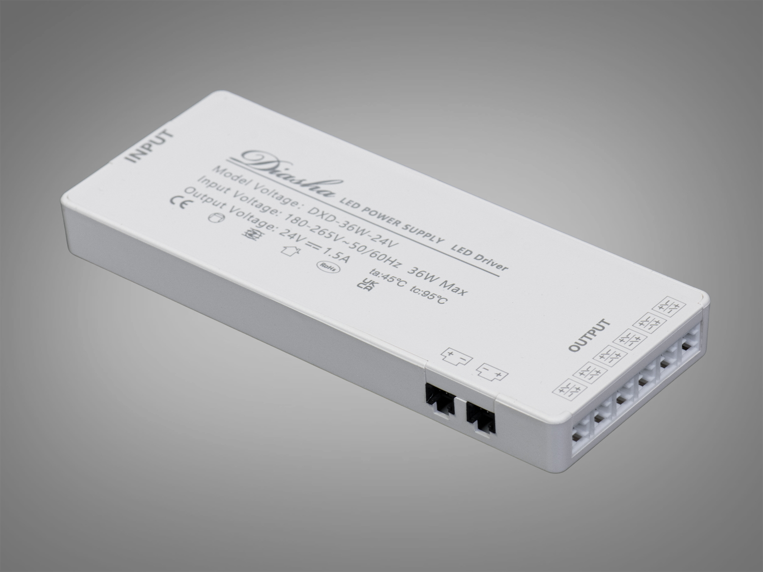 Тонкий керований блок живлення 24В, 36Вт, 1.5А