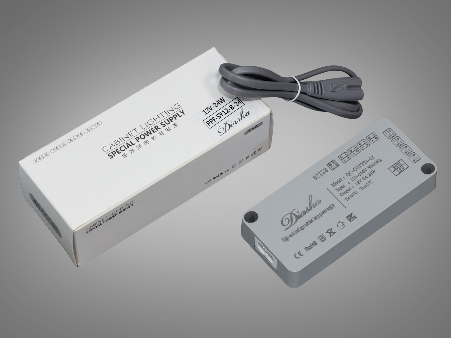 Тонкий керований блок живлення 12В, 24Вт, 2А