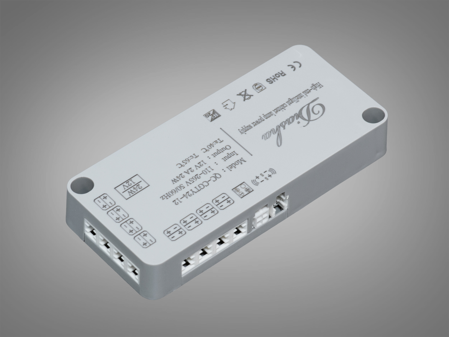 Тонкий керований блок живлення 12В, 24Вт, 2А