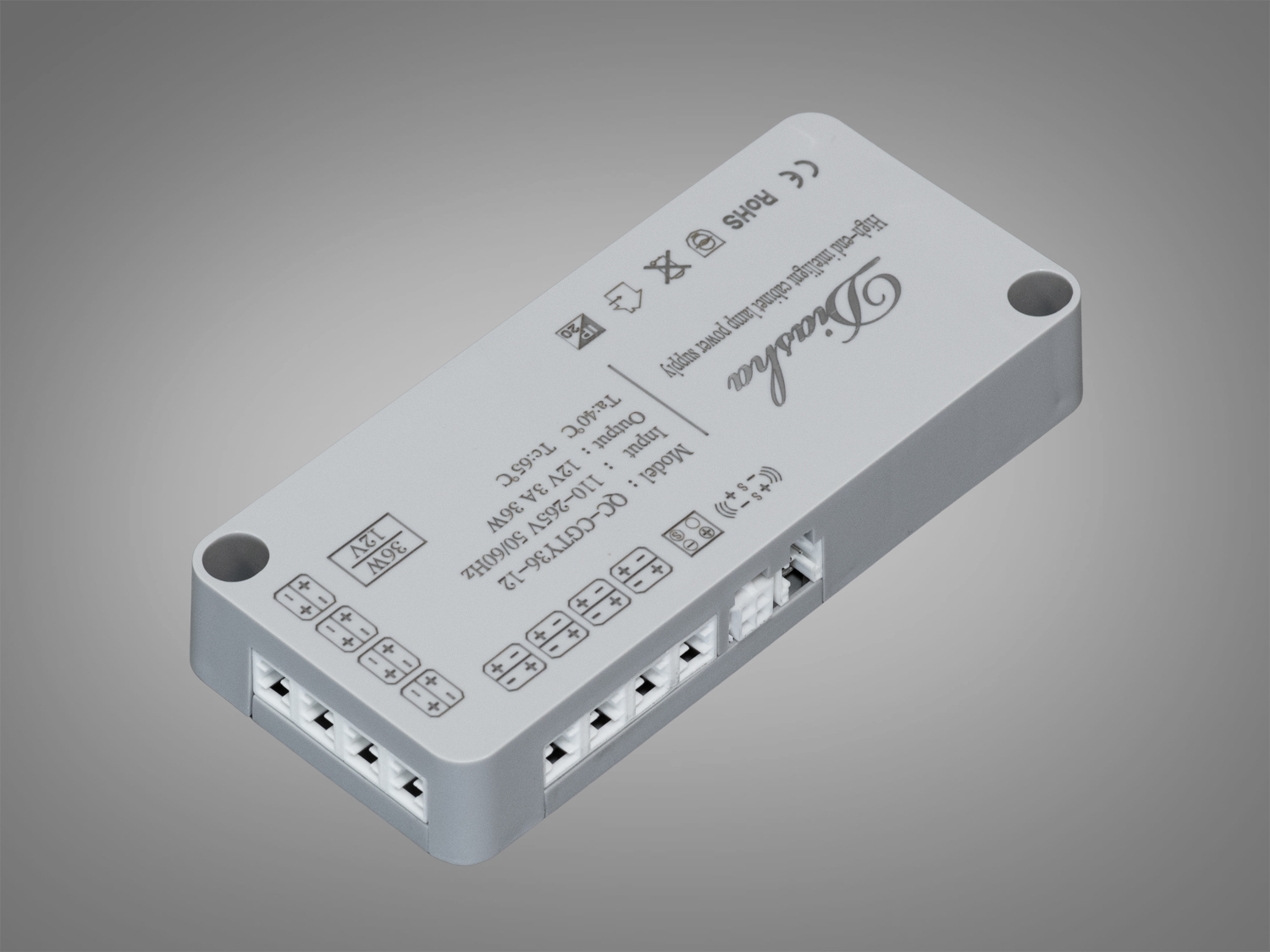Тонкий керований блок живлення 12В, 36Вт, 3А