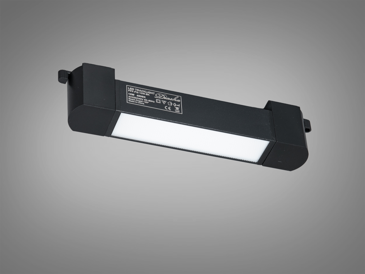 Магнітний лінійний LED світильник 8 Вт у білому кольорі для трекових систем 220 В: 4000К, кут 120°, поворотний корпус, метал. Підходить для житлових і комерційних інтер’єрів.