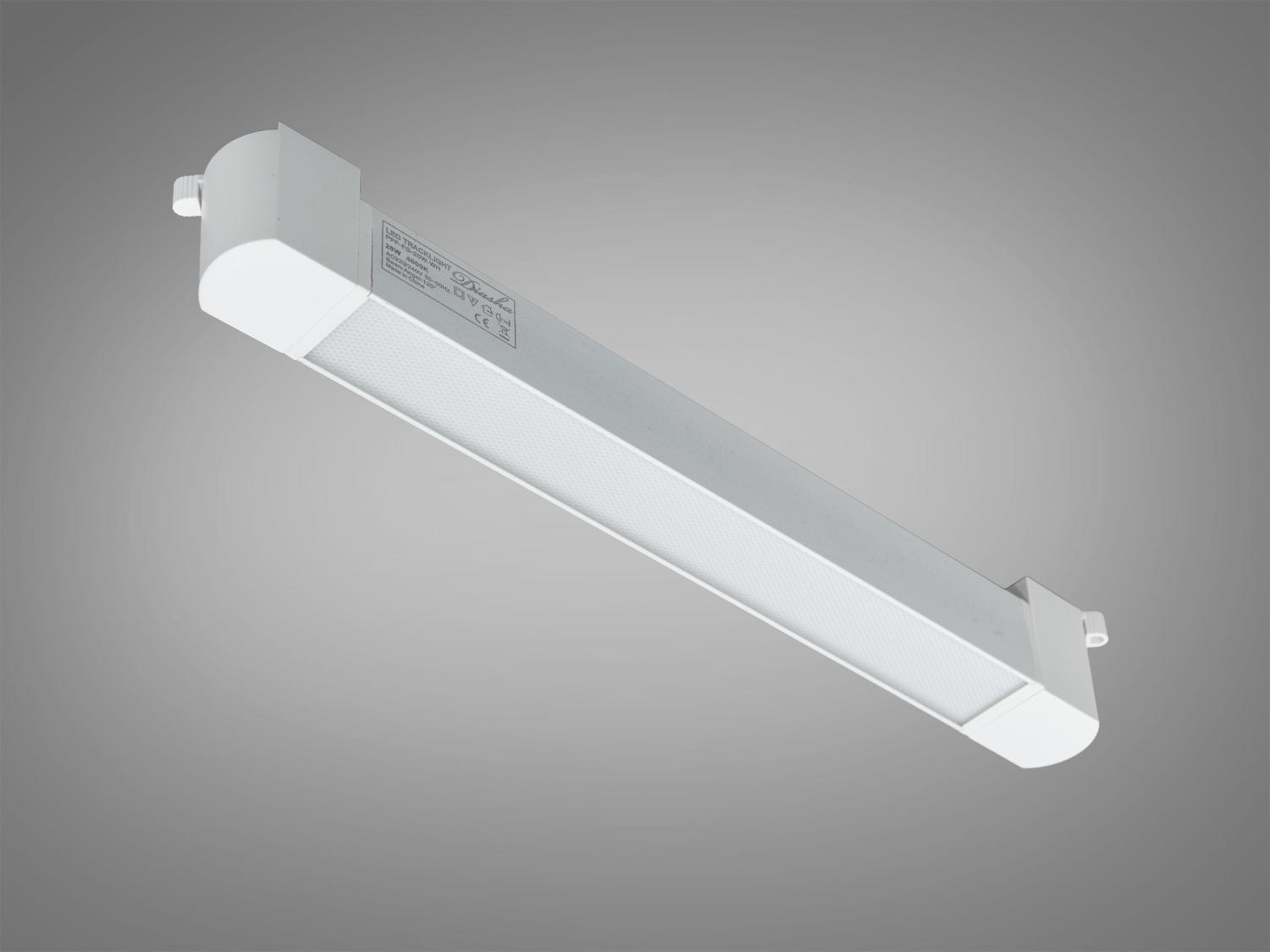 Лінійний магнітний трековий світильник 17 Вт, білий, 4000К, кут 120°. Поворотний модуль, металевий корпус, монтаж у трек 220 В для гнучкого освітлення.