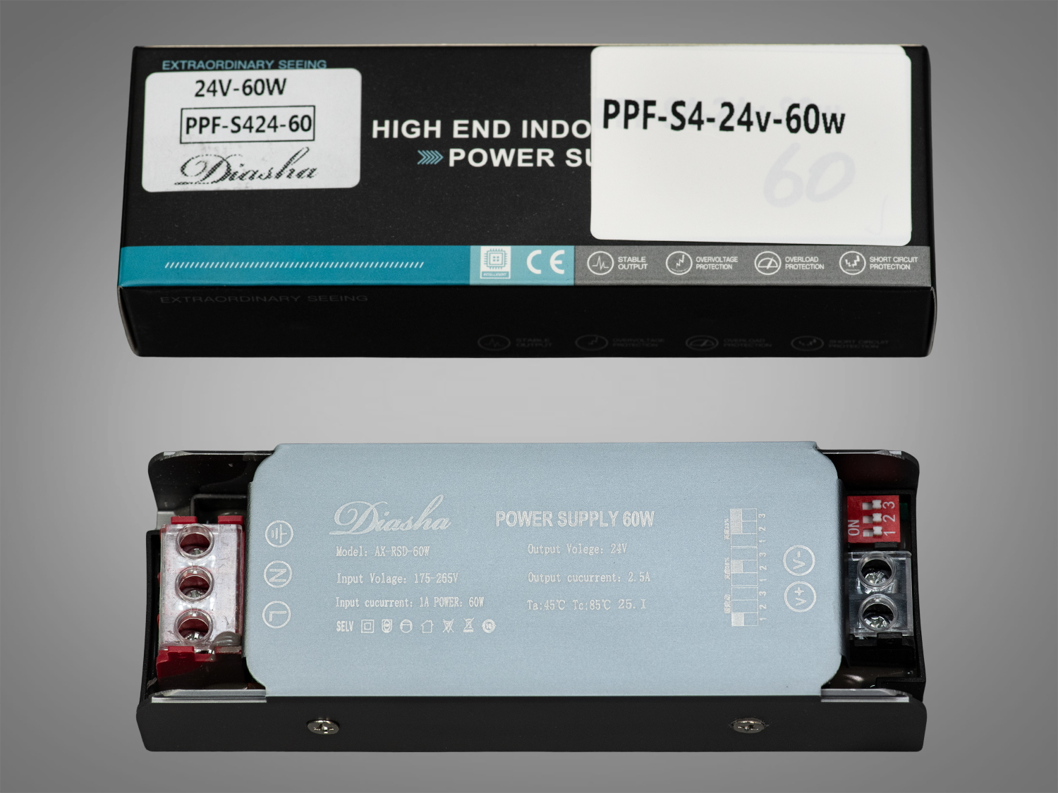 Блок живлення з плавним включенням та зміною яскравості, 24v, 60Вт, 2.5А. Ідеальний варіант для декоративного освітлення на основі LED стрічок у житлових і офісних приміщеннях.