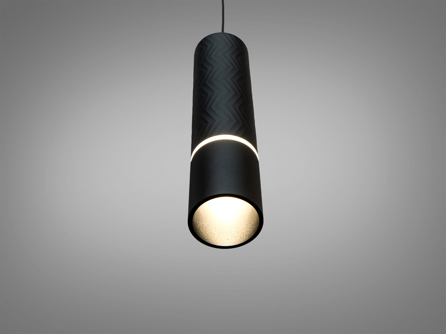 Світильник з візерунковим циліндричним корпусом, випромінює м′яке світло, підходить для зонального освітлення.