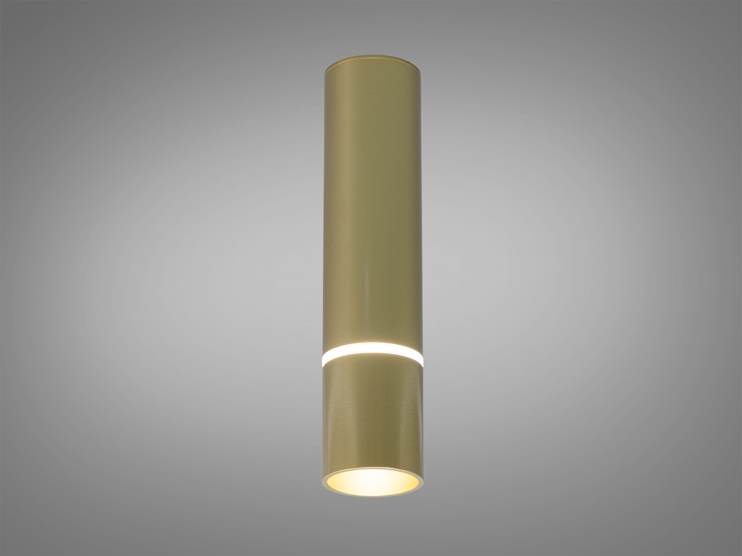 Світильник циліндричної форми з металу, підвісний монтаж, тепле світло, підходить для сучасного інтер′єру.