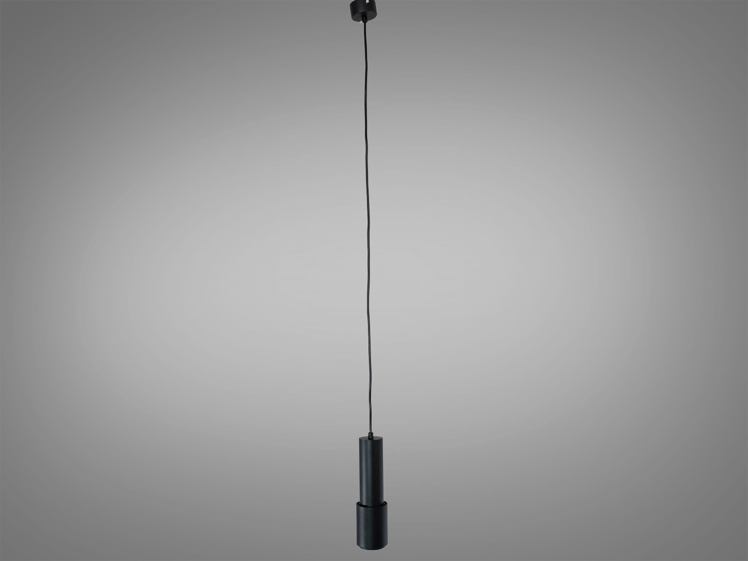 Підвісний світильник на довгому шнурі з чорного металу, вигнута форма з золотистим акцентом. Ідеальний для високих стель.