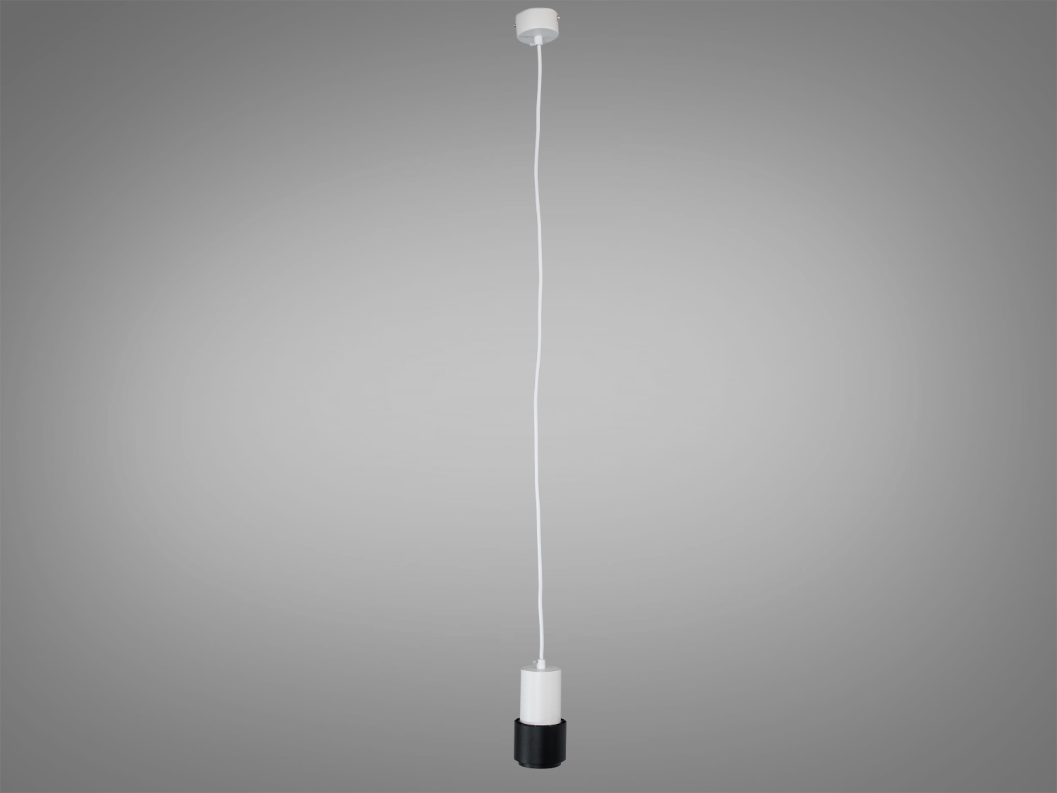 Підвісний світильник на довгому шнурі з чорного металу, вигнута форма з золотистим акцентом. Ідеальний для високих стель.