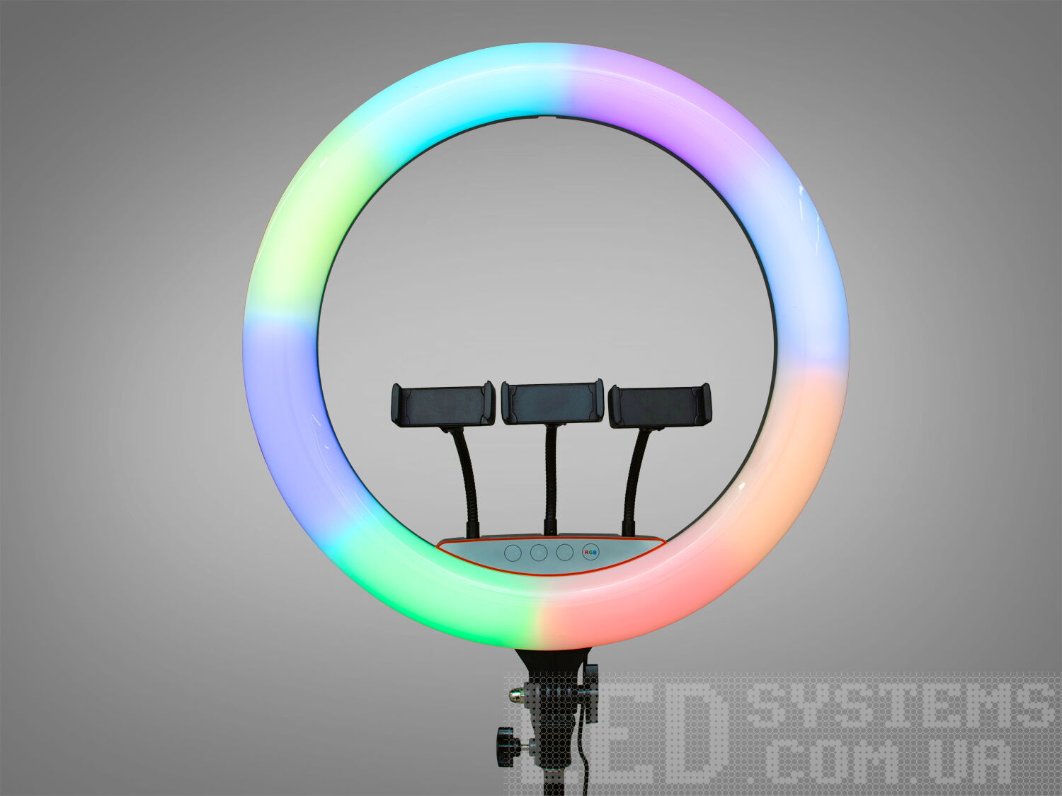 RGB селфі лампа з пультом, 45см, без штатива, живлення 220В, RGB лампиСелфи лампы