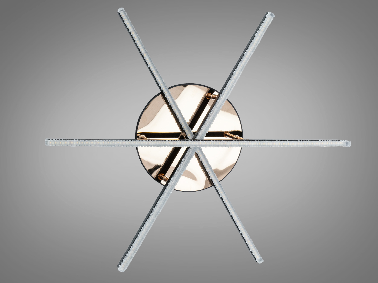 Стельова люстра Diasha LED 48Вт чорна сучасна акрилова з розсіювачами