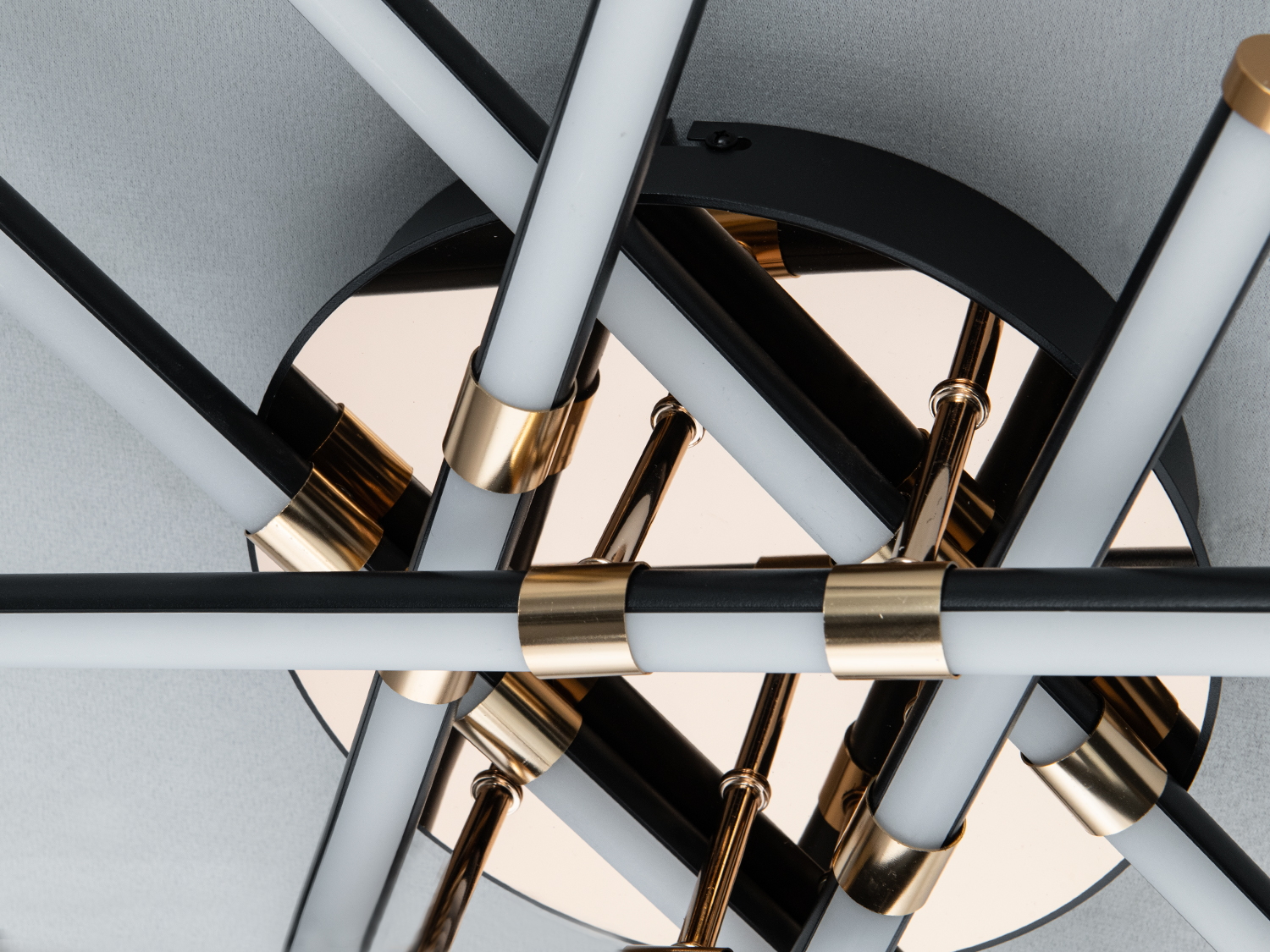 LED люстра стельова чорна 80 Вт без пульта акрилова сучасна