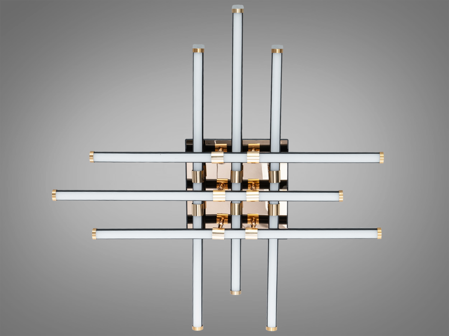 Потолочна LED люстра Diasha чорна 80 Вт акрилова сучасна
