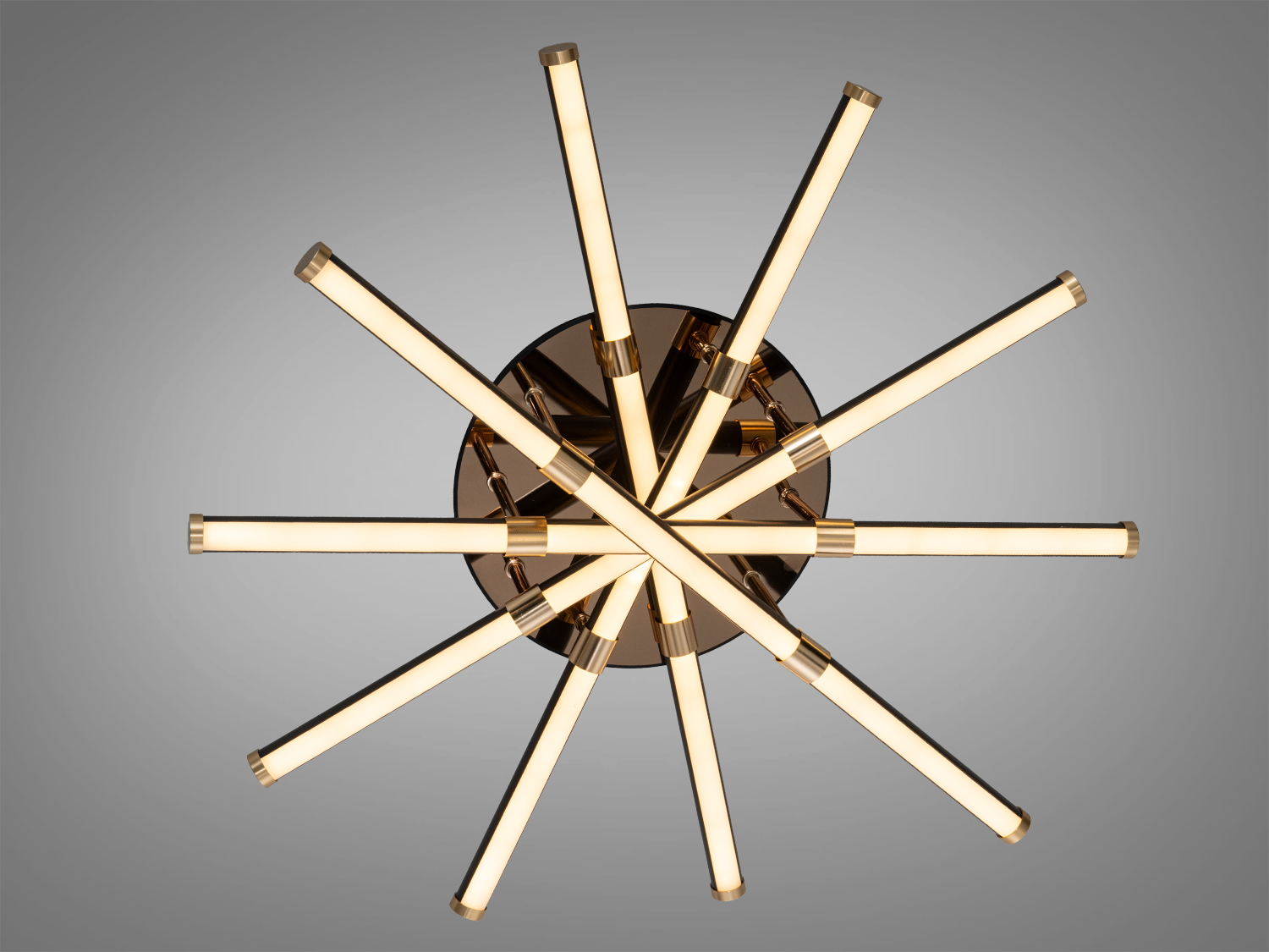 LED стельова люстра SX8256 чорна 70 Вт для кімнат до 12 м² з накладним монтажем та рівномірним освітленням.