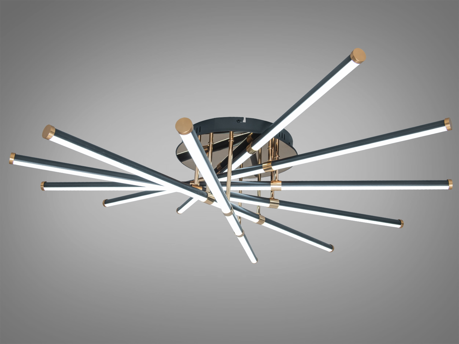 Світлодіодна люстра Diasha чорна 140 Вт для кімнат до 24 м²